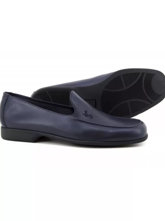 Mocasines Y Drivers*El Rayo Slipper Bordado Ys - Sergio Serrano 6101 Azul